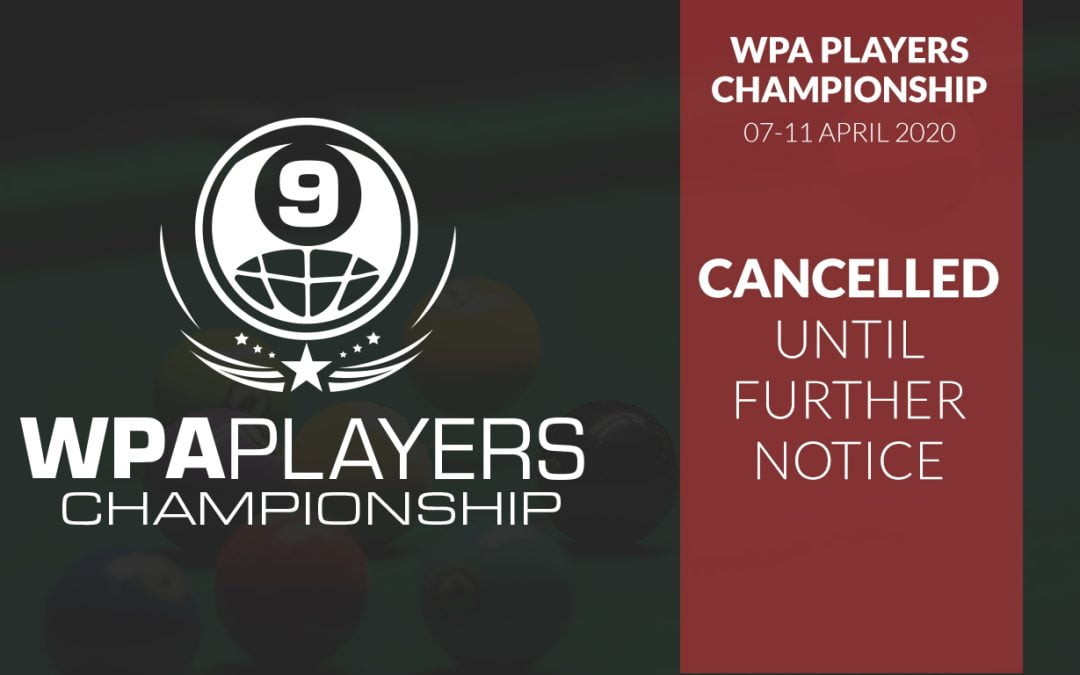 WPA Players Championship Cancelled