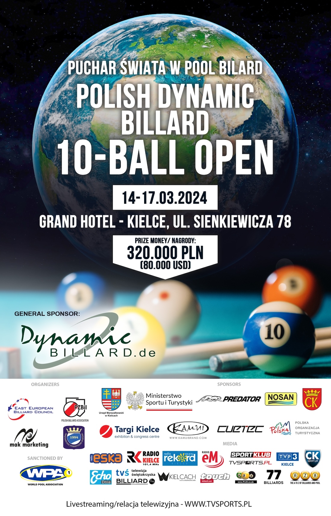 WPA Pool | Kielce inaugurated the Polish Dynamic Billard 10-Ball Open World Cup!