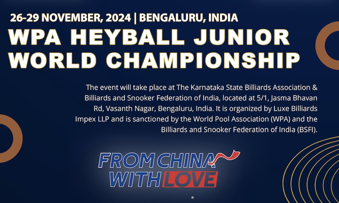 WPA Heyball Junior World Championship Bengaluru, India WPA Pool