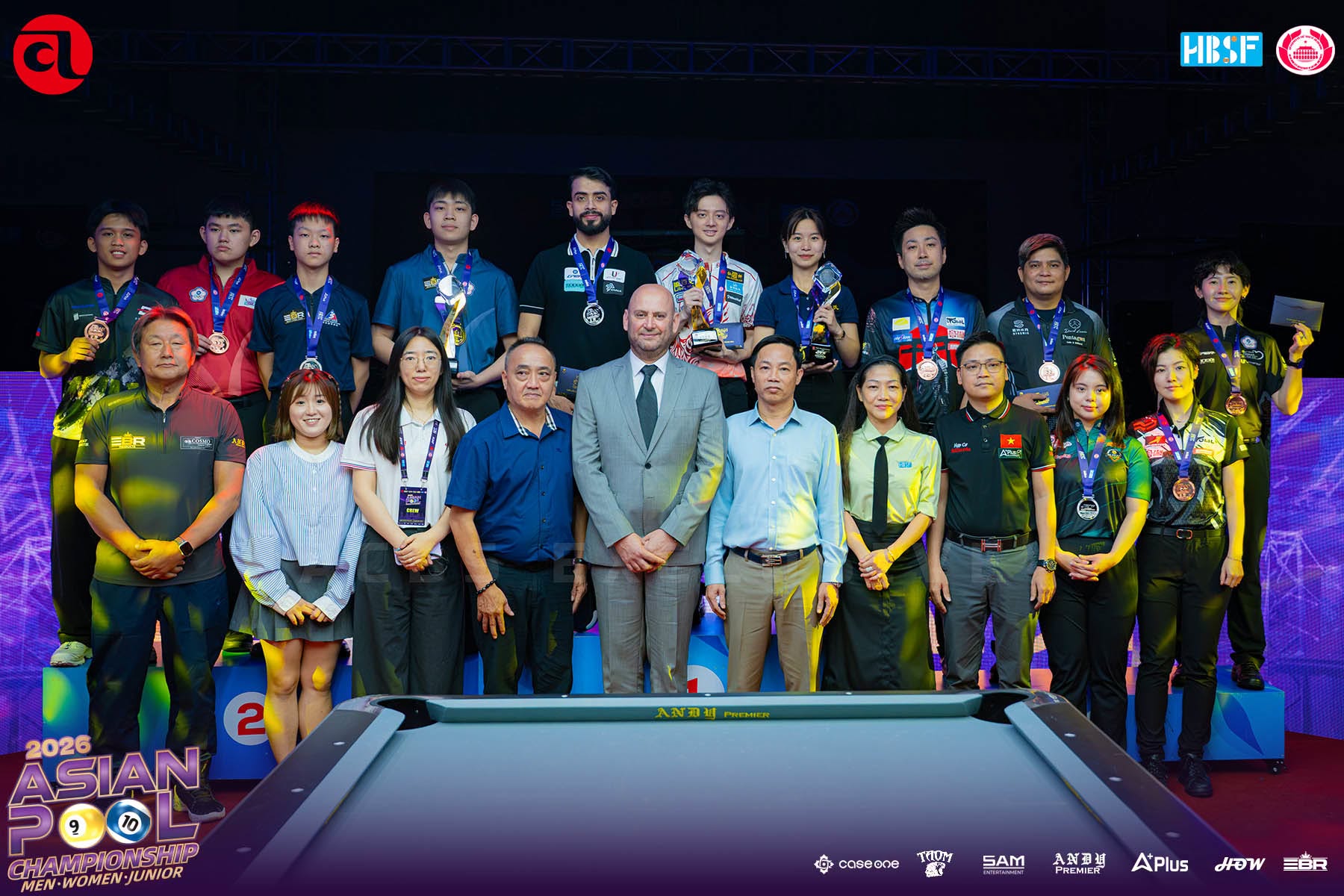 CuePoint billiards news cover image for Three Asian Champions Emerge at 2026 Asian Pool Championships