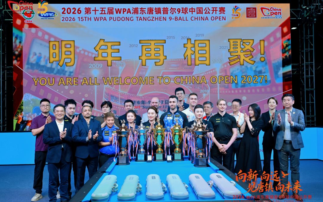 FEDOR GORST AND LIU SHASHA CROWNED CHAMPIONS AS THE 2026 WPA PUDONG TANGZHEN 9-BALL CHINA OPEN CONCLUDES IN SHANGHAI