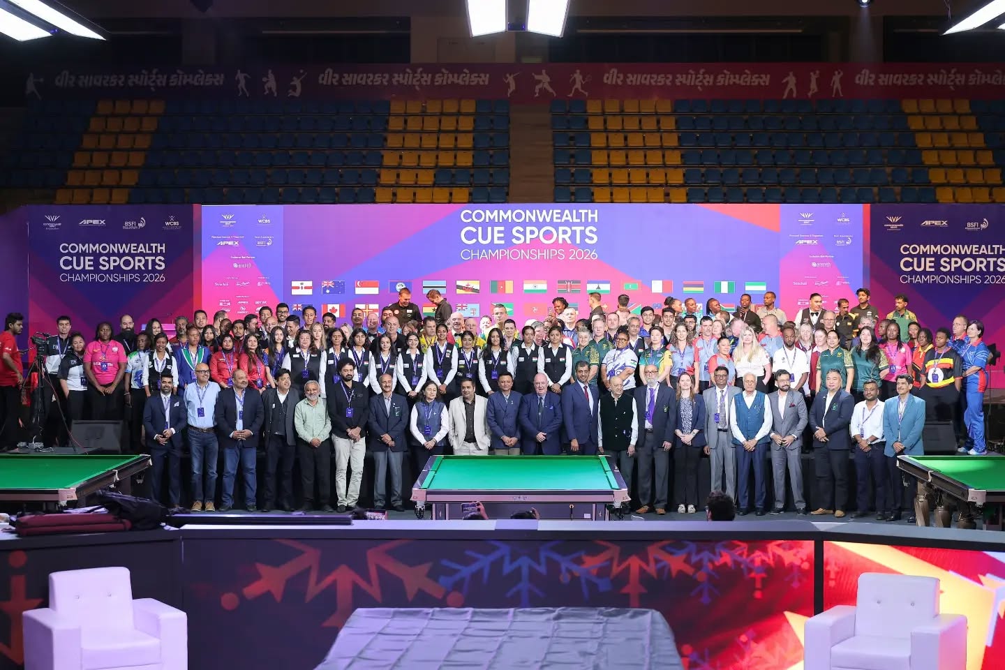 CuePoint billiards news cover image for Commonwealth Cue Sports Championships 2026 Kicks Off in Ahmedabad with Global Participation